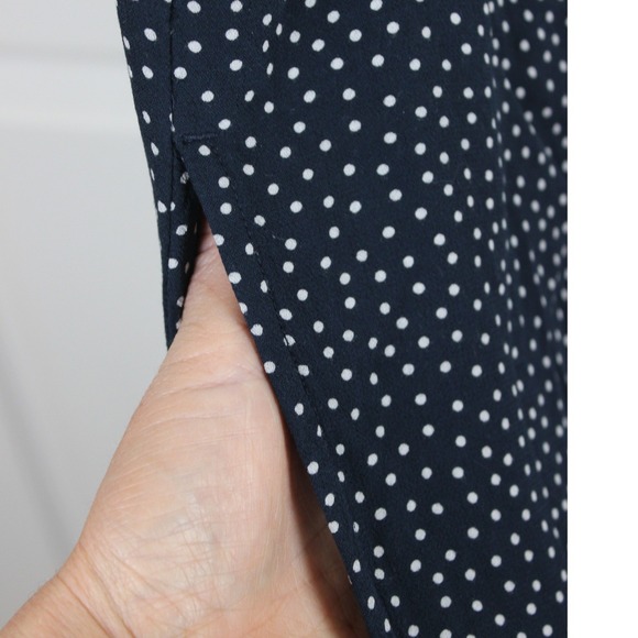 Abercrombie Fitch Navy White Polka Dot Mini Dress Cami Straps Button Side Small - Picture 4 of 9